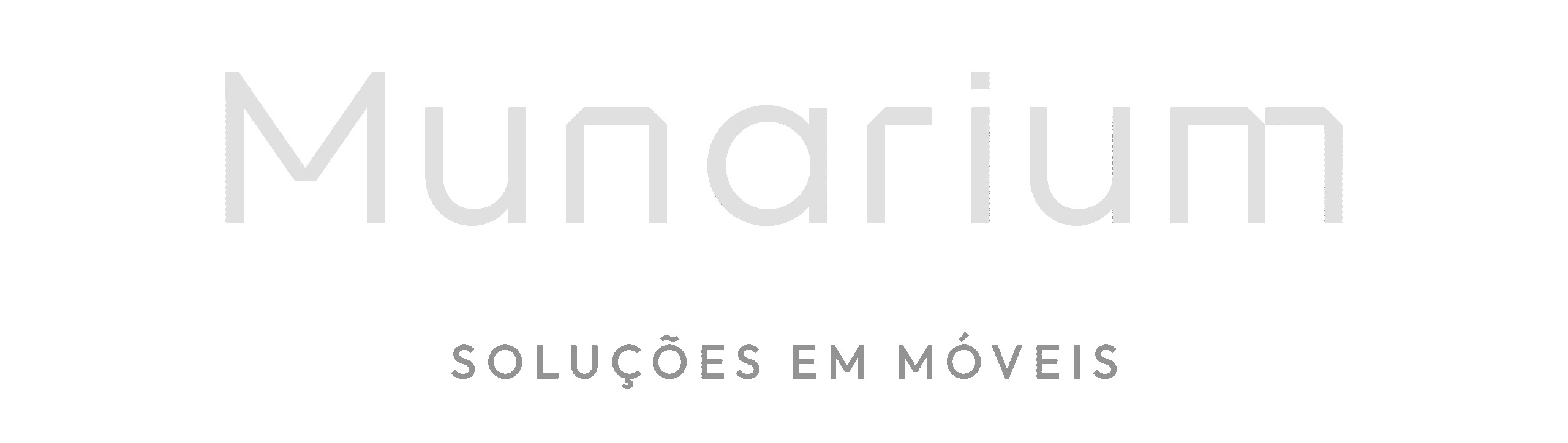 Munarium - Logotipo Principal - Fundo Transparente com Escrito Offwhite e Tagline 01